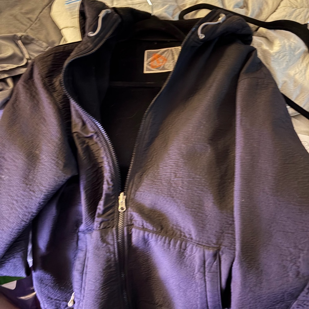 Point Zero Men's Black Full-Zip Hooded Performance Jacket